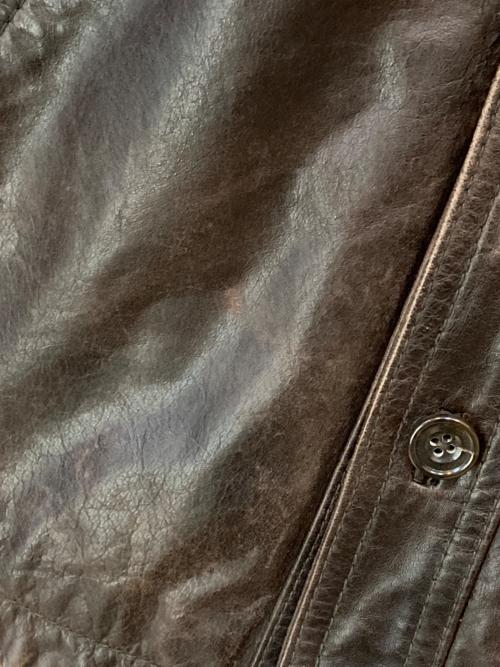 Eddie Bauer（エディーバウアー）Eddie Bauer (エディーバウアー) レザーシャツ ブラック サイズ:Sの古着・服飾アイテム