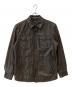 Eddie Bauer（エディーバウアー）の古着「レザーシャツ」｜ブラック