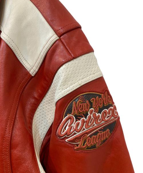 AVIREX（アヴィレックス）AVIREX (アヴィレックス) STAR SERIES 75 レザースタジャン レッド サイズ:3XLの古着・服飾アイテム