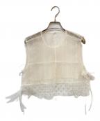 MAISON SPECIALメゾンスペシャル）の古着「Tulle Layered Mini Vest」｜アイボリー
