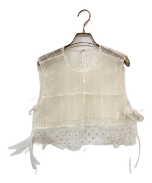 MAISON SPECIAL（メゾンスペシャル）MAISON SPECIAL (メゾンスペシャル) Tulle Layered Mini Vest アイボリー サイズ:Freeの古着・服飾アイテム