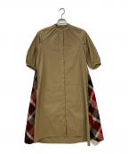 BLUE LABEL CRESTBRIDGEブルーレーベルクレストブリッジ）の古着「ブラウスワンピース」｜ベージュ