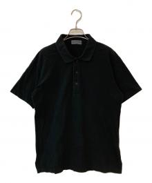 Yohji Yamamoto pour homme（ヨウジヤマモト プールオム）の古着「製品染め 刺繍鹿の子ポロシャツ」｜ブラック