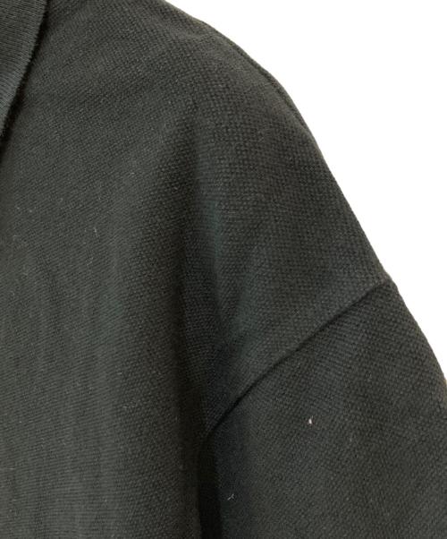 Yohji Yamamoto pour homme（ヨウジヤマモト プールオム）Yohji Yamamoto pour homme (ヨウジヤマモト プールオム) 製品染め 刺繍鹿の子ポロシャツ ブラック サイズ:３の古着・服飾アイテム