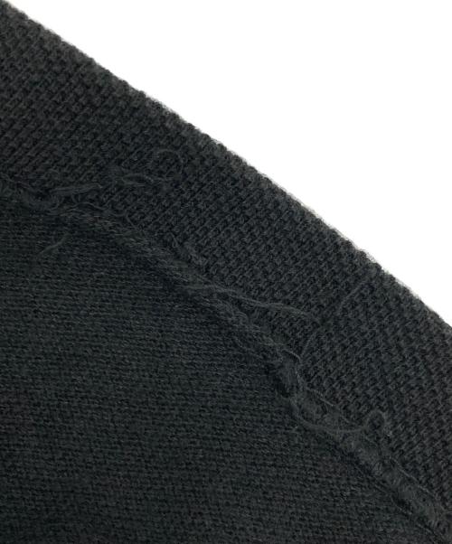 Yohji Yamamoto pour homme（ヨウジヤマモト プールオム）Yohji Yamamoto pour homme (ヨウジヤマモト プールオム) 製品染め 刺繍鹿の子ポロシャツ ブラック サイズ:３の古着・服飾アイテム