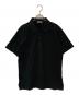 Yohji Yamamoto pour homme（ヨウジヤマモト プールオム）の古着「製品染め 刺繍鹿の子ポロシャツ」｜ブラック