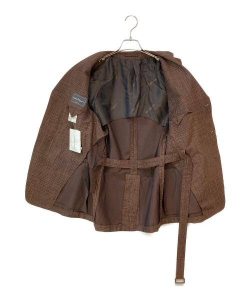 Salvatore Ferragamo（サルヴァトーレ フェラガモ）Salvatore Ferragamo (サルヴァトーレ フェラガモ) テーラードジャケット ブラウン サイズ:52の古着・服飾アイテム
