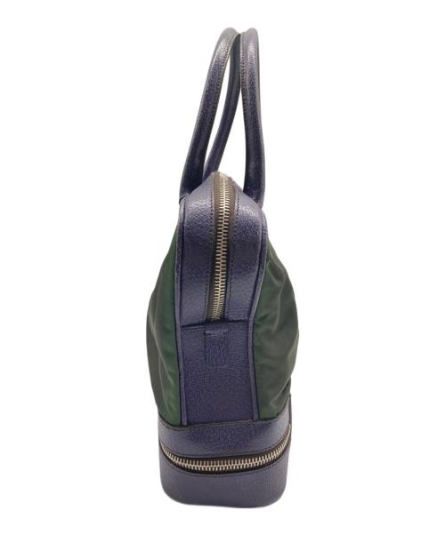 PRADA（プラダ）PRADA (プラダ) テスートナイロン×レザー ハンドバッグ カーキ×パープル サイズ:なしの古着・服飾アイテム