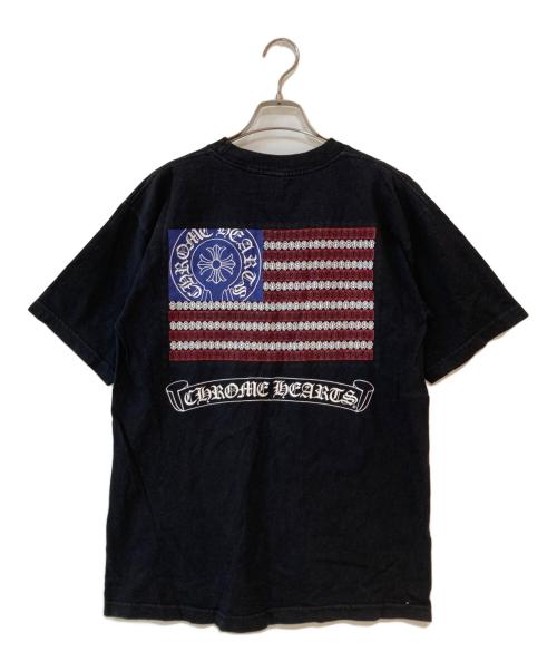 CHROME HEARTS（クロムハーツ）CHROME HEARTS (クロムハーツ) OLD AMERICAN FLAG TEE ブラック サイズ:Mの古着・服飾アイテム