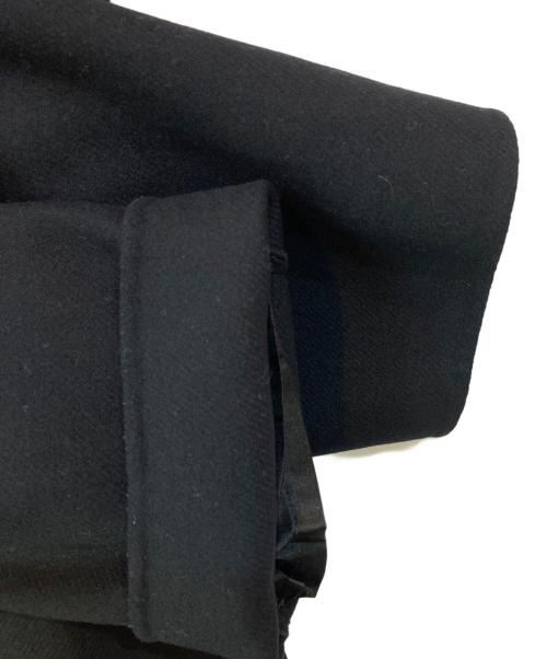 BLAMINK（ブラミンク）BLAMINK (ブラミンク) ウールダブルフェイスベルテッドコート ブラック サイズ:36の古着・服飾アイテム