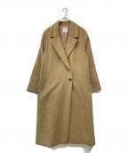 crewreクルー）の古着「アジャスタブルウールロングコート」｜キャメル