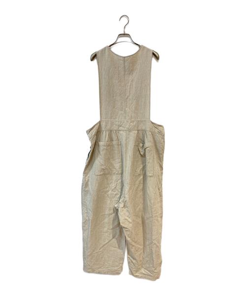 nest Robe（ネストローブ）nest Robe (ネストローブ) ブラックリネン ボタンサロペット ベージュ サイズ:FREEの古着・服飾アイテム