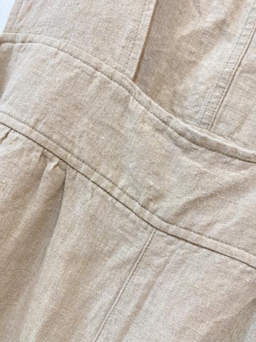 nest Robe（ネストローブ）nest Robe (ネストローブ) ブラックリネン ボタンサロペット ベージュ サイズ:FREEの古着・服飾アイテム