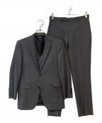 BURBERRY BLACK LABELバーバリーブラックレーベル）の古着「ストライプ 3ピーススーツ」｜グレー