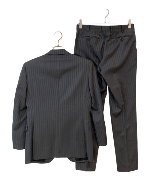 BURBERRY BLACK LABEL（バーバリーブラックレーベル）BURBERRY BLACK LABEL (バーバリーブラックレーベル) ストライプ 3ピーススーツ グレー サイズ:34Rの古着・服飾アイテム