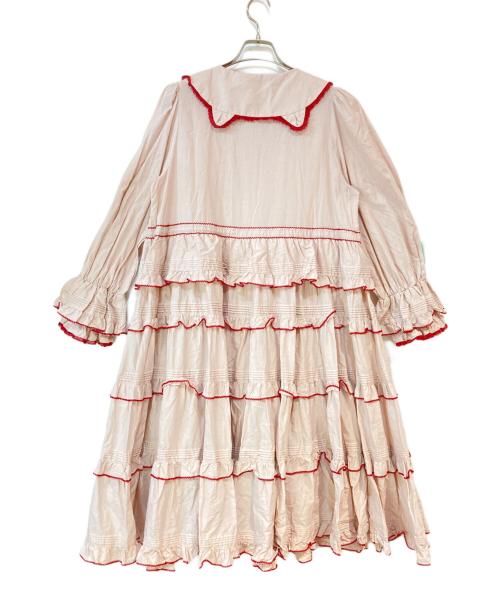 alcali（アルカリ）alcali (アルカリ) 猫梓子 (ネココ) コラボ レースフリルローンワンピース ピンク サイズ:FREEの古着・服飾アイテム