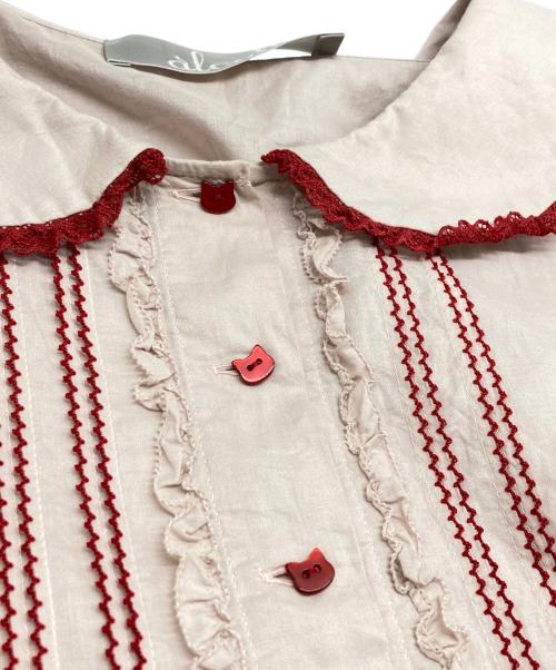 alcali（アルカリ）alcali (アルカリ) 猫梓子 (ネココ) コラボ レースフリルローンワンピース ピンク サイズ:FREEの古着・服飾アイテム