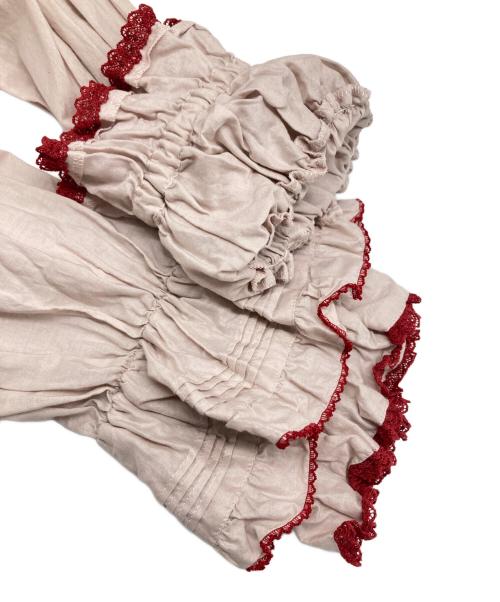 alcali（アルカリ）alcali (アルカリ) 猫梓子 (ネココ) コラボ レースフリルローンワンピース ピンク サイズ:FREEの古着・服飾アイテム