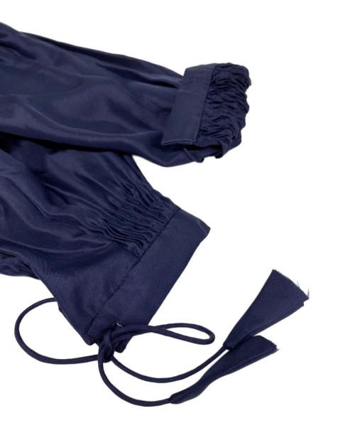 teija（テイヤ）teija (テイヤ) シルクロングブラウス ネイビー サイズ:6の古着・服飾アイテム