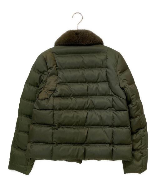 PRADA（プラダ）PRADA (プラダ) ミンクファーダウンジャケット カーキ サイズ:40の古着・服飾アイテム