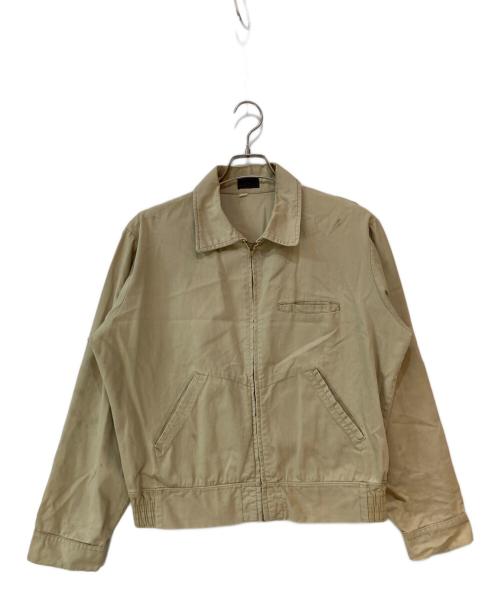 5-60s  VINTAGE（ビンテージ）5-60s 　VINTAGE (ビンテージ) 5-60s ジップアップジャケット ベージュ サイズ:40の古着・服飾アイテム