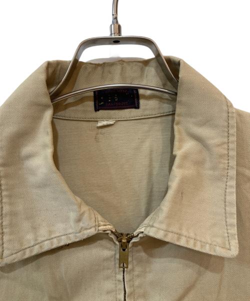 5-60s  VINTAGE（ビンテージ）5-60s 　VINTAGE (ビンテージ) 5-60s ジップアップジャケット ベージュ サイズ:40の古着・服飾アイテム