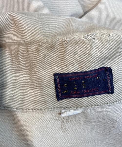 5-60s  VINTAGE（ビンテージ）5-60s 　VINTAGE (ビンテージ) 5-60s ジップアップジャケット ベージュ サイズ:40の古着・服飾アイテム