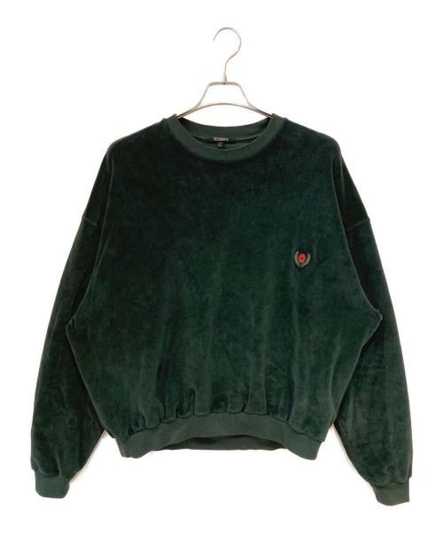 SEASON 5（シーズン5）SEASON 5 (シーズン5) ワンポイントベロアスウェット グリーン サイズ:Lの古着・服飾アイテム