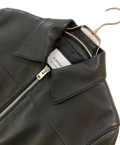 COACH（コーチ）COACH (コーチ) ラムレザージャケット ブラック サイズ:Sの古着・服飾アイテム