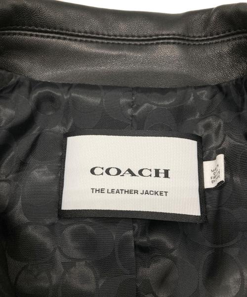 COACH（コーチ）COACH (コーチ) ラムレザージャケット ブラック サイズ:Sの古着・服飾アイテム
