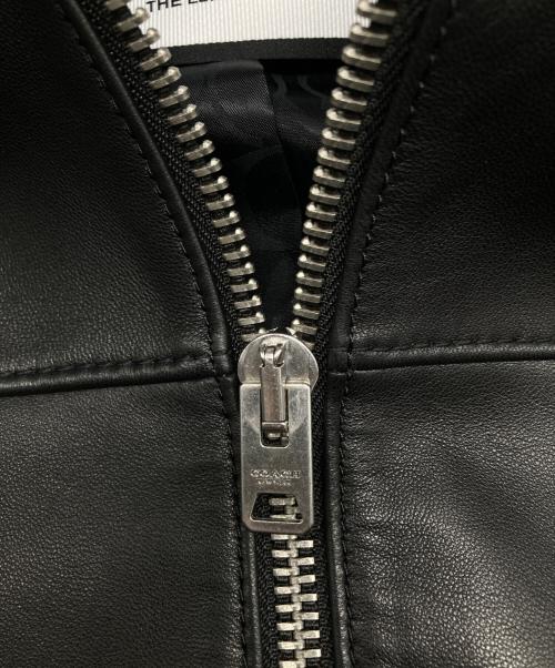 COACH（コーチ）COACH (コーチ) ラムレザージャケット ブラック サイズ:Sの古着・服飾アイテム