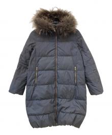 NANO BASE（ナノベース）の古着「ファー付ダウンコート」｜ネイビー