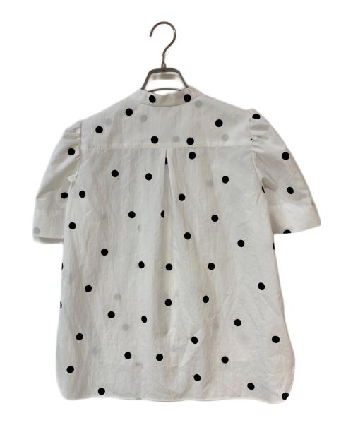 SHE TOKYO（シートーキョー）SHE TOKYO (シートーキョー) Aloma dot 半袖ブラウス ホワイトの古着・服飾アイテム
