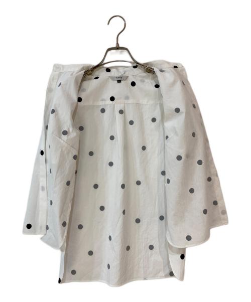 SHE TOKYO（シートーキョー）SHE TOKYO (シートーキョー) Aloma dot 半袖ブラウス ホワイトの古着・服飾アイテム