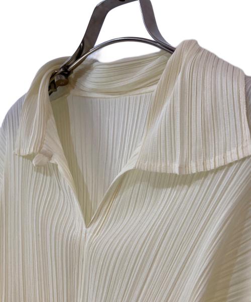 PLEATS PLEASE（プリーツプリーズ）PLEATS PLEASE (プリーツプリーズ) プリーツプルオーバーブラウス アイボリー サイズ:3の古着・服飾アイテム
