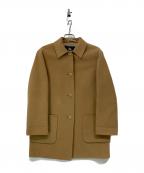 BURBERRY LONDONバーバリーロンドン）の古着「カシミヤ混 裏地ノヴァチェック ウールステンカラーコート」｜ベージュ