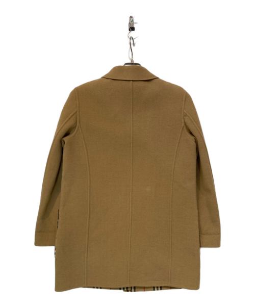 BURBERRY LONDON（バーバリーロンドン）BURBERRY LONDON (バーバリーロンドン) カシミヤ混 裏地ノヴァチェック ウールステンカラーコート ベージュ サイズ:38の古着・服飾アイテム