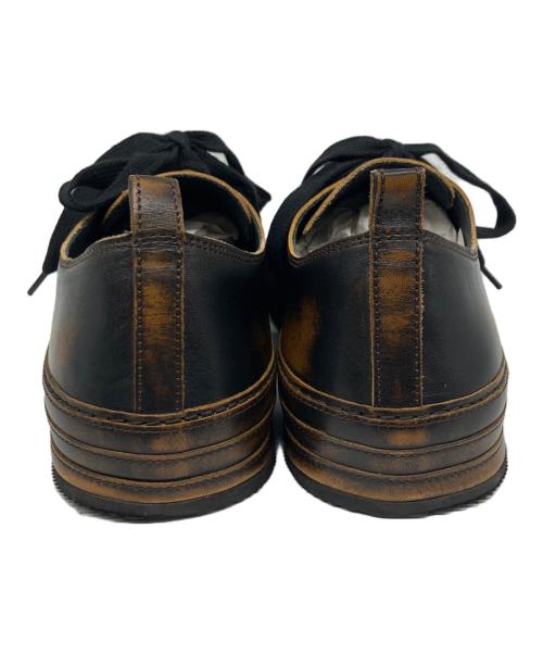 ANN DEMEULEMEESTER（アンドゥムルメステール）ANN DEMEULEMEESTER (アンドゥムルメステール) Brown Leather Asportabile Sneakers/ ブラウンレザーのアスポータブルスニーカー ブラウン サイズ:43の古着・服飾アイテム