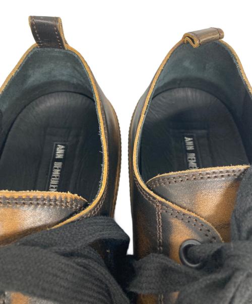 ANN DEMEULEMEESTER（アンドゥムルメステール）ANN DEMEULEMEESTER (アンドゥムルメステール) Brown Leather Asportabile Sneakers/ ブラウンレザーのアスポータブルスニーカー ブラウン サイズ:43の古着・服飾アイテム