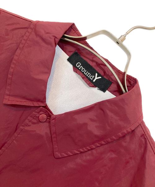 GROUND Y（グラウンドワイ）GROUND Y (グラウンドワイ) ナイロンコーチジャケット ボルドー サイズ:3の古着・服飾アイテム