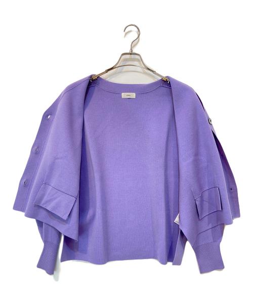 IENA（イエナ）IENA (イエナ) スーパーファインスムース ショートカーディガン パープル サイズ:-の古着・服飾アイテム