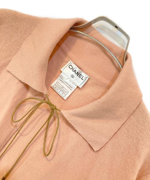 CHANEL（シャネル）CHANEL (シャネル) 襟付 カシミヤカーディガン ピンク サイズ:38の古着・服飾アイテム