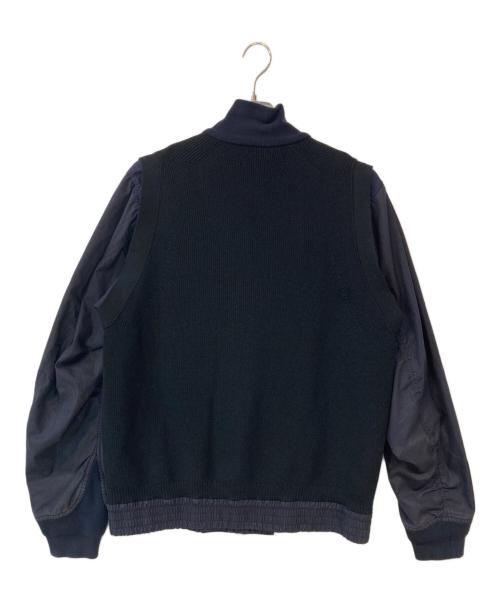 sacai（サカイ）sacai (サカイ) Sport Knit Jacket Black×Navy サイズ:4の古着・服飾アイテム