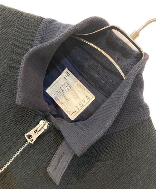 sacai（サカイ）sacai (サカイ) Sport Knit Jacket Black×Navy サイズ:4の古着・服飾アイテム