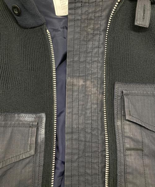 sacai（サカイ）sacai (サカイ) Sport Knit Jacket Black×Navy サイズ:4の古着・服飾アイテム