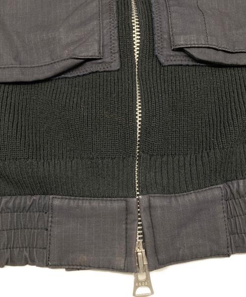sacai（サカイ）sacai (サカイ) Sport Knit Jacket Black×Navy サイズ:4の古着・服飾アイテム