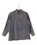 IM ISSEY MIYAKEアイエムイッセイミヤケ）の古着「ハミルトン期 ストライプシャツ」｜グレー