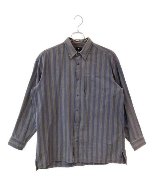 IM ISSEY MIYAKE（アイエムイッセイミヤケ）IM ISSEY MIYAKE (アイエムイッセイミヤケ) ハミルトン期 ストライプシャツ グレー サイズ:Mの古着・服飾アイテム