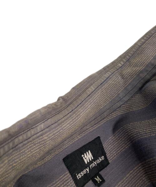 IM ISSEY MIYAKE（アイエムイッセイミヤケ）IM ISSEY MIYAKE (アイエムイッセイミヤケ) ハミルトン期 ストライプシャツ グレー サイズ:Mの古着・服飾アイテム