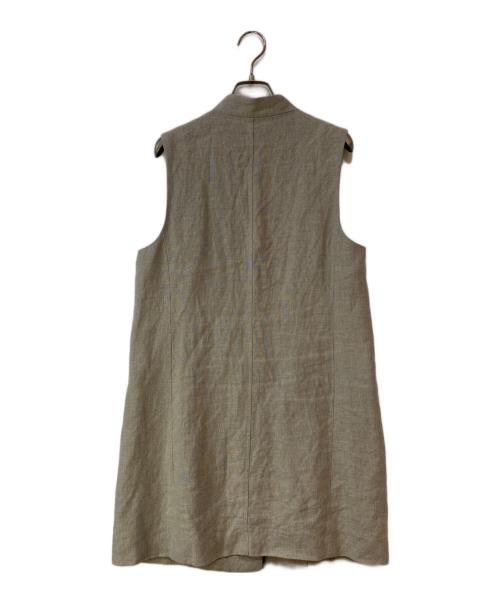 Lisiere（リジェール）Lisiere (リジェール) LINEN CANVAS LONG VEST ベージュ サイズ:無の古着・服飾アイテム